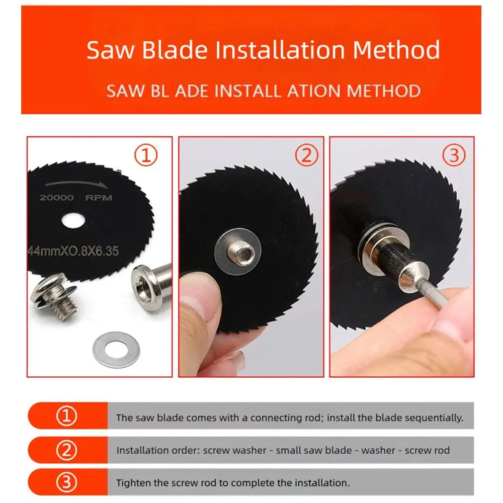 

6PCS Multi-purpose Circular Saw Blade High-speed Steel Cutting Tool Electric Grinder Blade Small Size Blade Set
