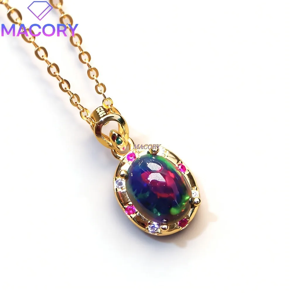 

Ladies' 925 sterling silver natural opal jewellery necklace women's jewellery accessory Valentine's Day and Christmas gift