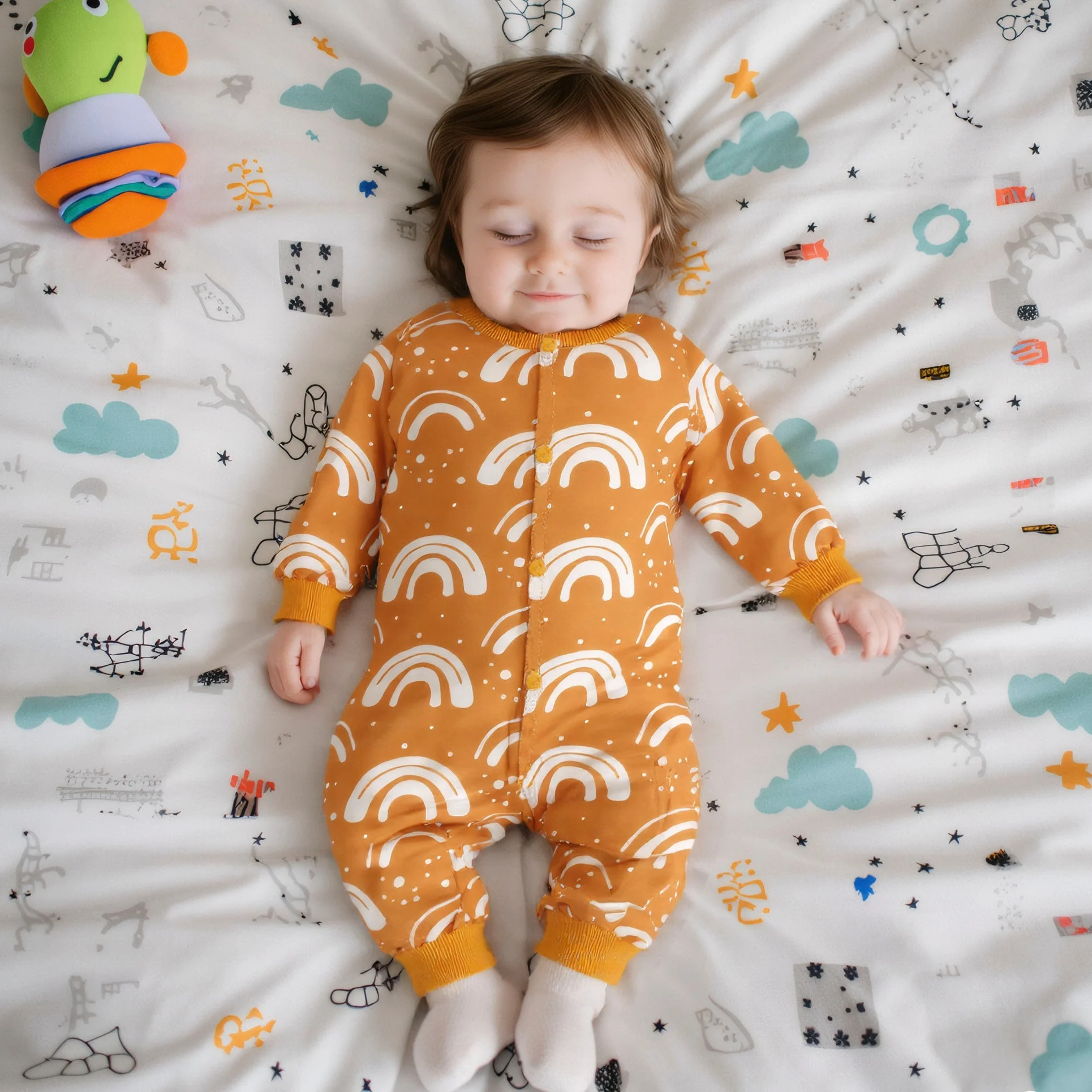 Herbst süße Unisex Langarm Baby Strampler Kleidung Kleinkinder Overalls