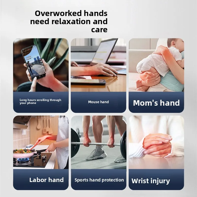 2026 Multi Level Heat Vibration Wrist Wrap Breathable Velcro For Office Sport Wrist Fatigue Relief