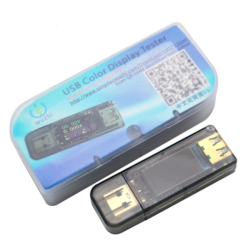 Probador USB con pantalla a color, voltaje 5A y amperímetro, capacidad de potencia, protocolo de carga rápida, cargador, módulo treasure UT