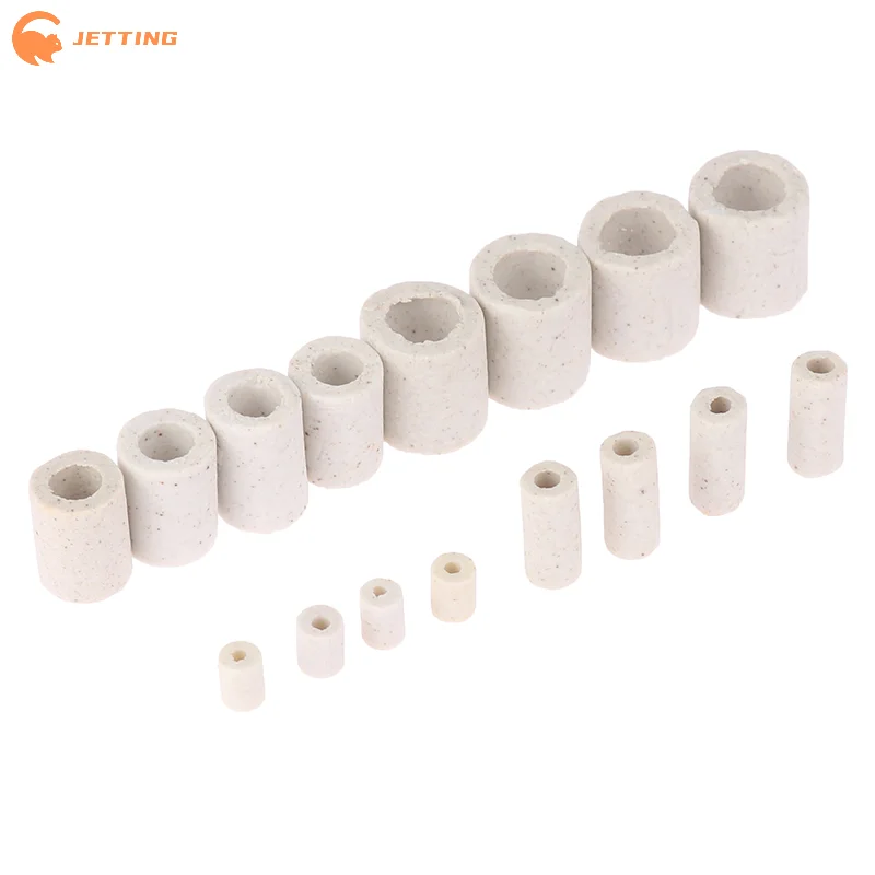 100Pcs/pack 2/4/6mm Single Bore Ceramic Tube High Temperature Resistant Insulating Pipe Electronic Wire Bundle Porcelain Bushing