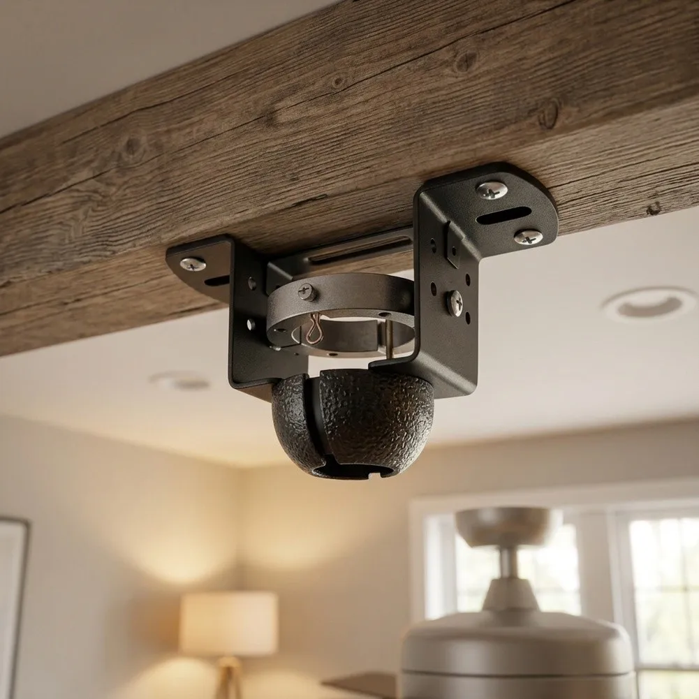 Low Slope Adapter Ceiling Fan Bracket For Peaceful Sleep Wood And Concrete Screws Seamless Motor Support For Hunter Fans
