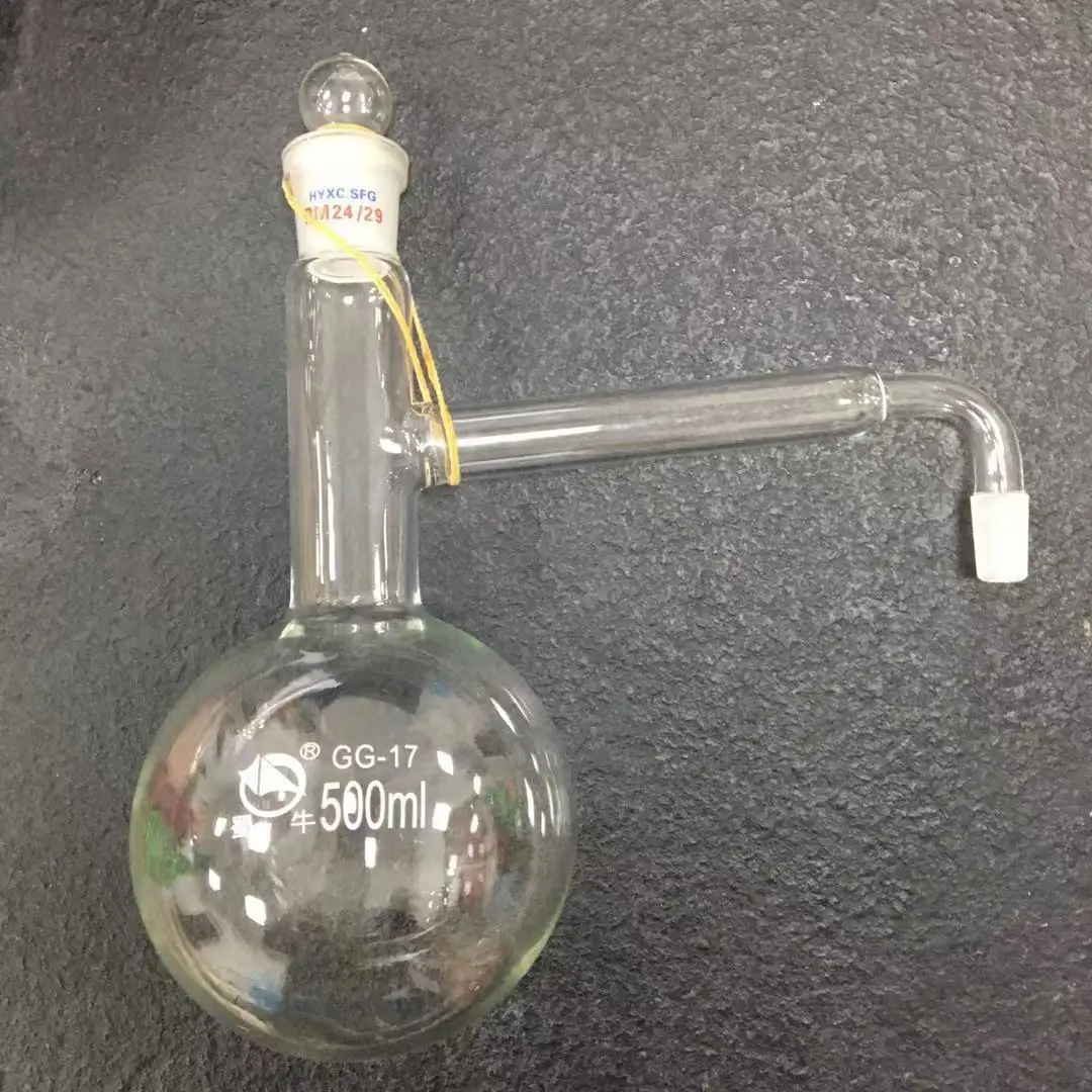 Full Glass Snake Tube Distiller Bottom Bottle, Distiller Flask 500ml24 #mouth 14 #plug, Distiller Flask 19 #