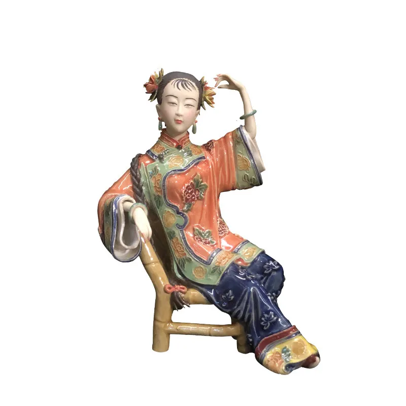 Ceramic doll business gift home creative cute gift jewelry classical lady ornament boudoir self-appreciation
