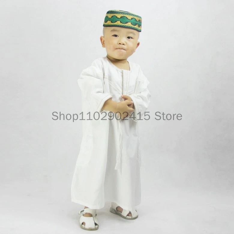 Baby Boy Muslim Arabic Islamic Clothing Jubba Dress Children Saudi Arabia Thobe Robes Kid Musulman Kaftan Outfit Galabia Costume