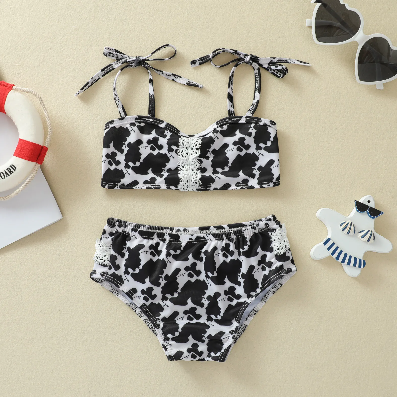 

Swimsuits Girls12 14 Toddler Summer Girls Cow Print Holiday Two Piece Swimwear Swimsuit Bikini Bikinis for Girls