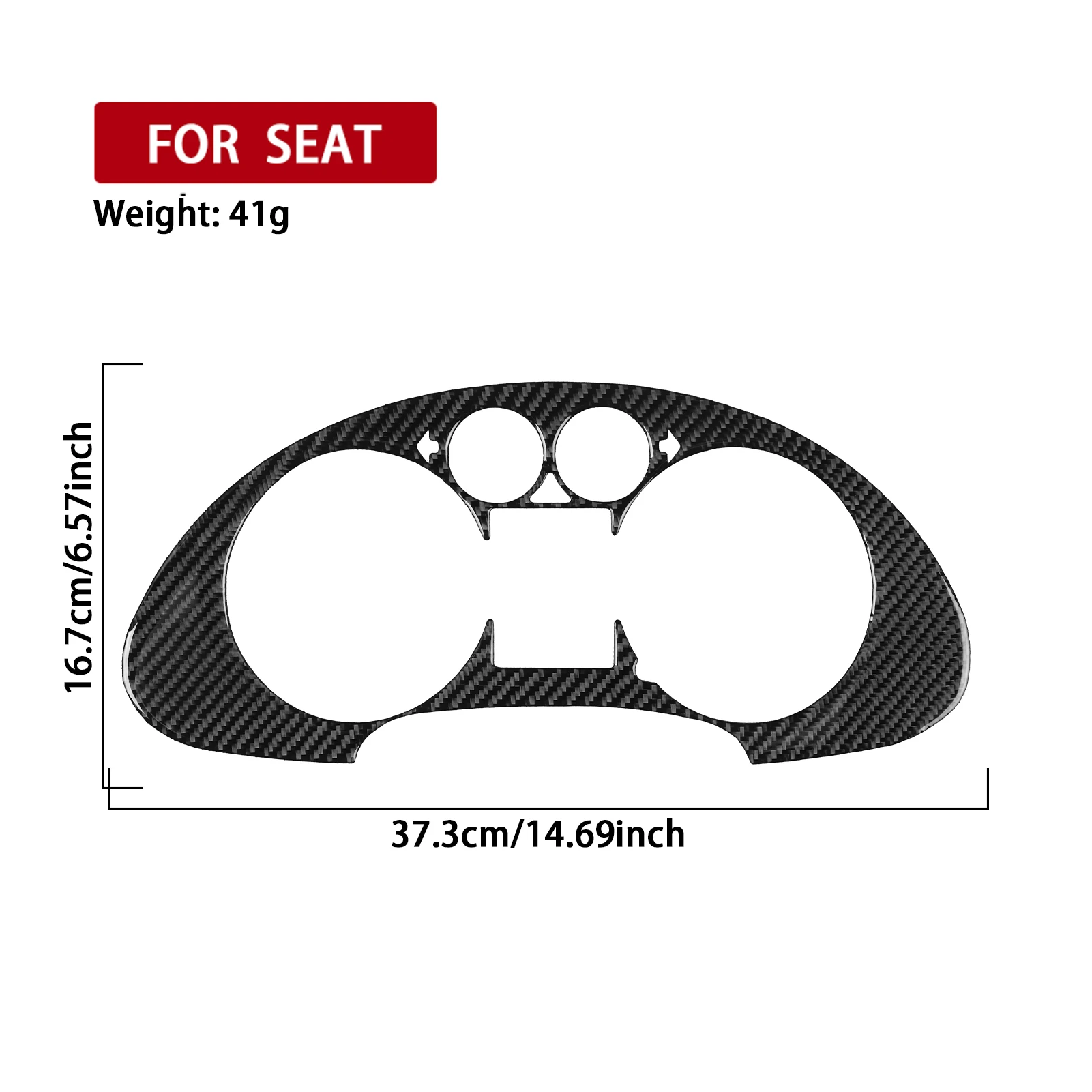 For SEAT Cordoba Ibiza 6L (2002-2009) Real Carbon Fiber Stickers Dashboard Speed Display Panel Car Accessories Inside Decorative
