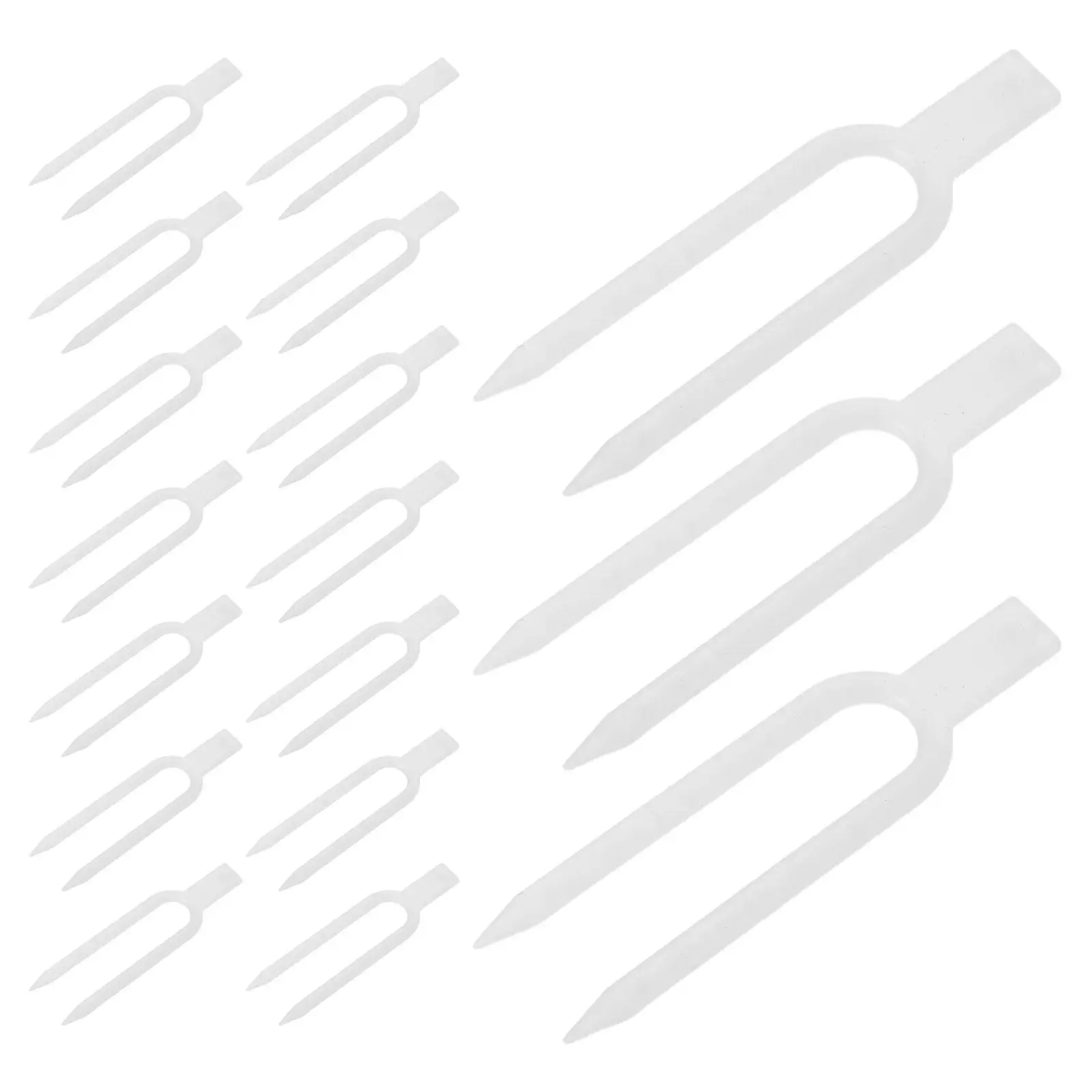 1Set Transparent Plastic Plant Fixing Clip Strawberry Support Pin Garden Pins Vine Forks for Outdoor Greenhouse Plants