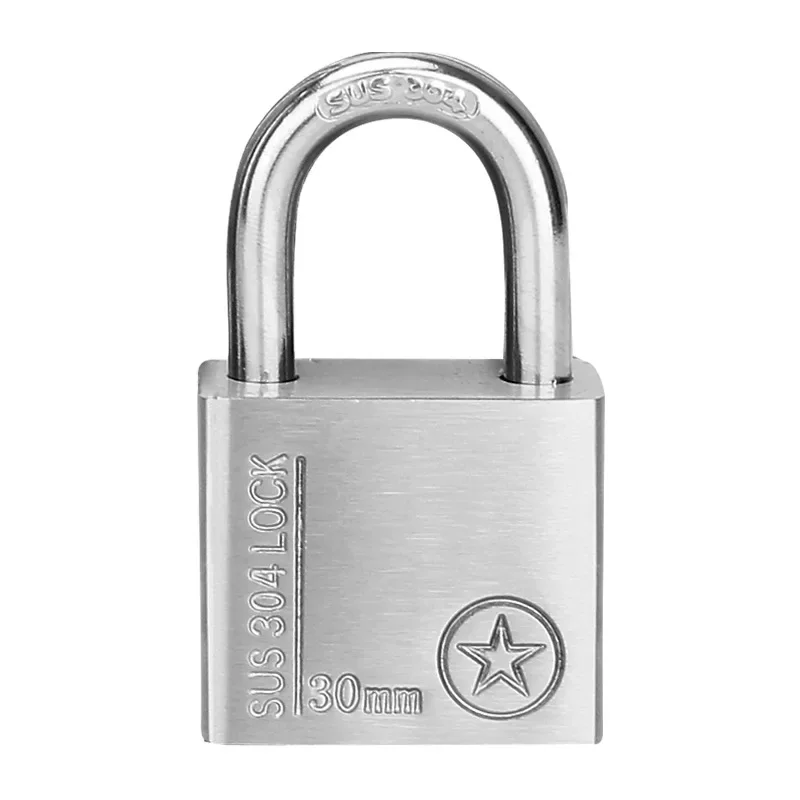Weiyi 304 Stainless Steel Padlock Cabinet Outdoor Lock Furniture Lock Waterproof Rust-proof Door Lock With 4 Keys
