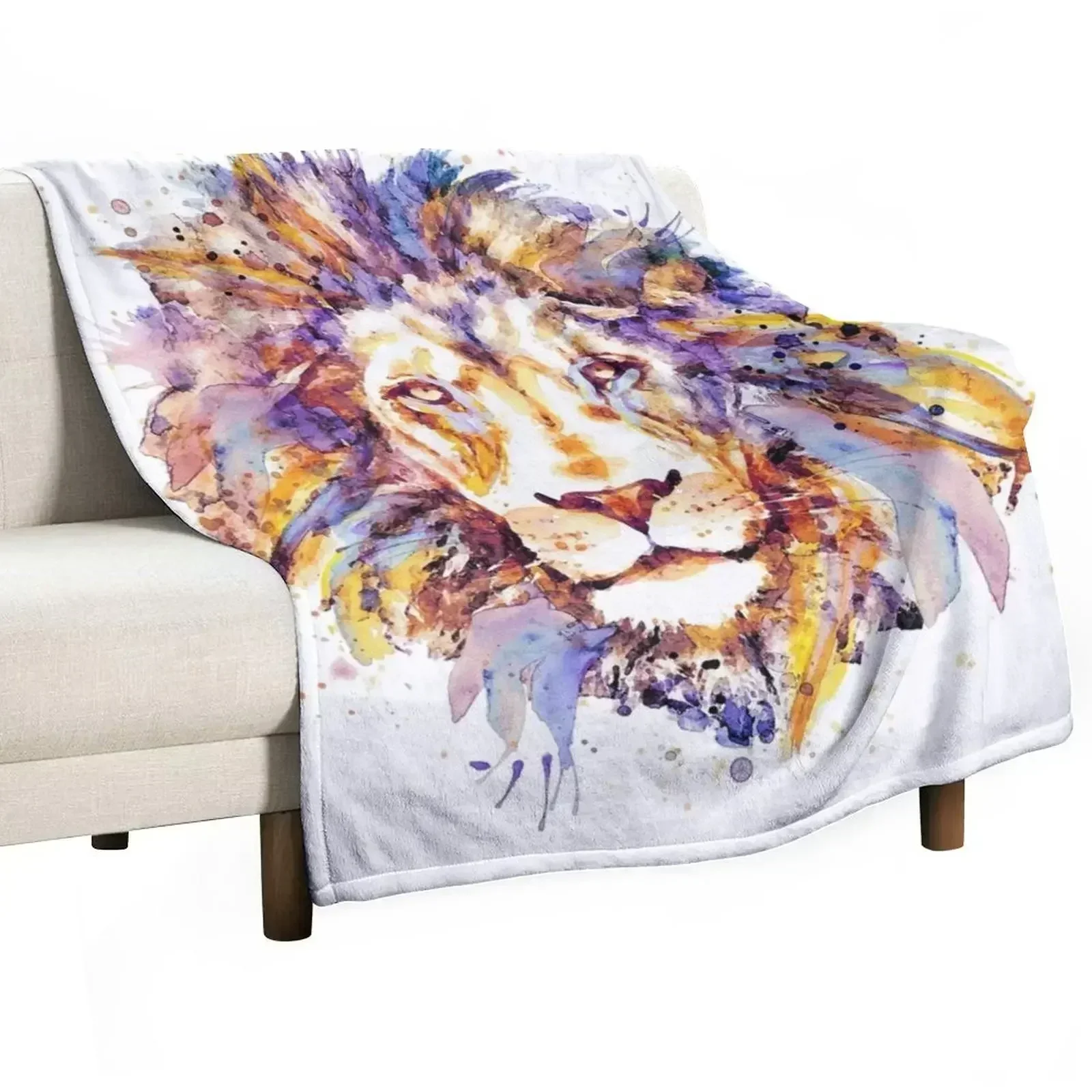 

Lion Head Throw Blanket Warm Comfortable Blanket Gift for Parents Friends