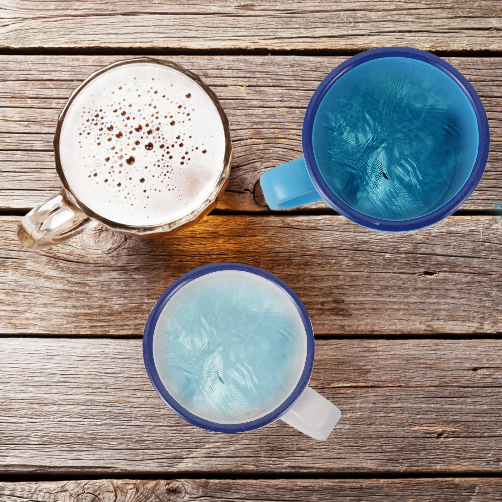 

2Pcs Vintage Tea Mugs Retro Imitation Enamel Cups Thick-Walled Beverage Cups Comfortable Handle Assorted Colors