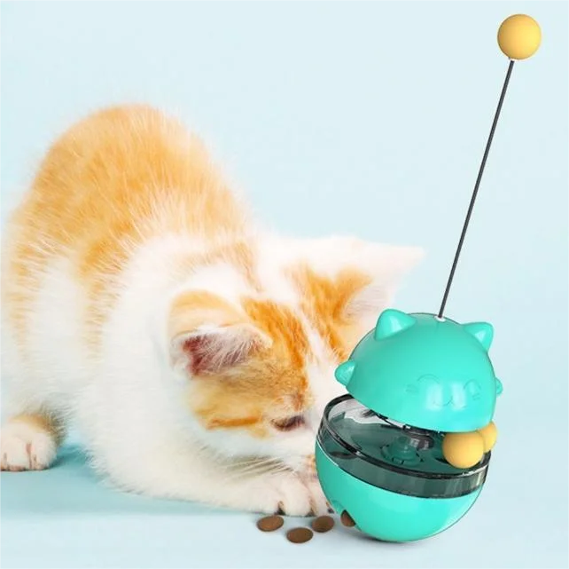 

Hot Sale Tumbler Cat Carousel Leaky Food Ball Teaser Cat Stick Self Hey Pet Supplies Interactive Toys