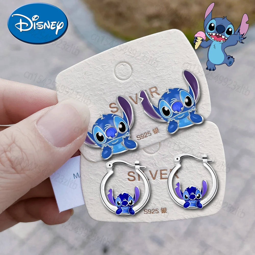 

Disney Lilo&Stitch Ear Pendants Kawaii Stitch Fashion Women Metal Earring Delicate Cartoon Female Jewelry Accessories Girl Gift