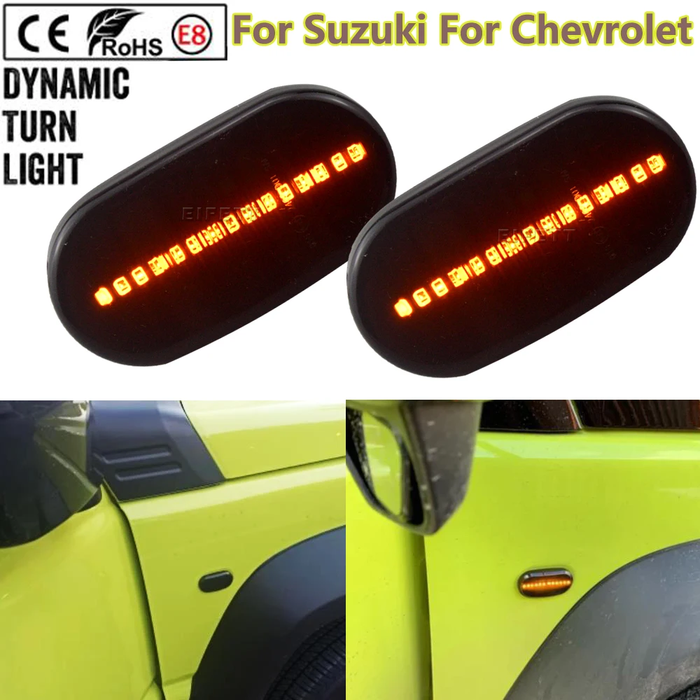 1 Set For Suzuki Jimny JB64W JB74 JB23 JB64 Lapin HE21S For Chevrolet Dynamic Side Marker Turn Signal Indicator Repeater Light