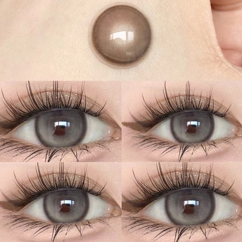 MILL CREEK 2Pcs Korea Colored Contact Lenses Brown Pupils for Eyes High Quality Eyes Contacts Black Lenses Makeup Yearly Use