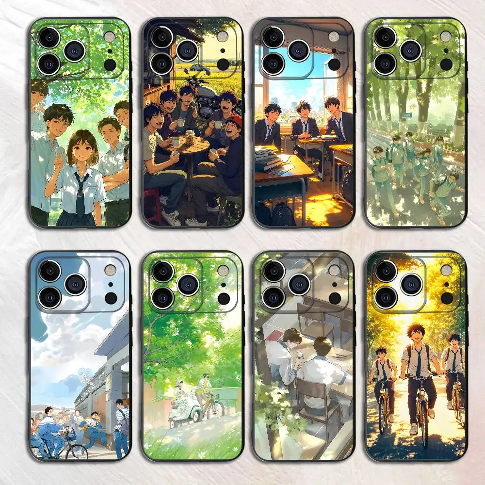 

Campus Friendship Black Phone Case For IPhone 17 16 15 14 13 12 13 12 11 Pro Max Plus XS XR Silicone Soft Back Cover