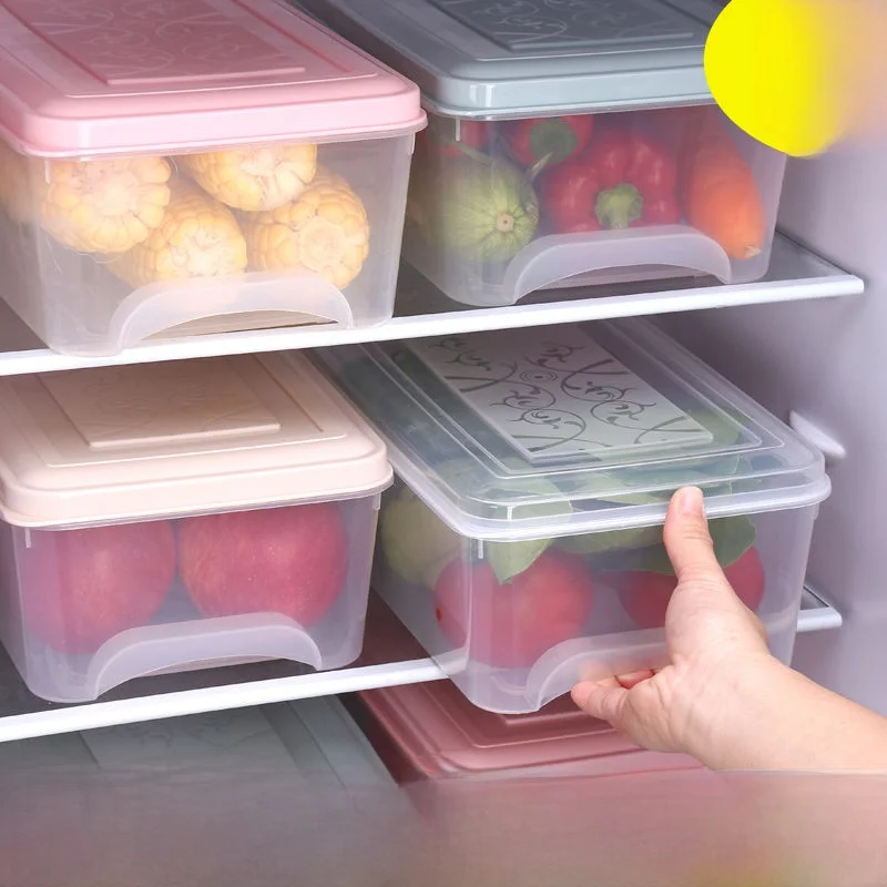 

Food ade Long Rectangle Freezer Microwave Se Sed Fren Preservation Box Dumpling Fruit Vegetable Storage Container