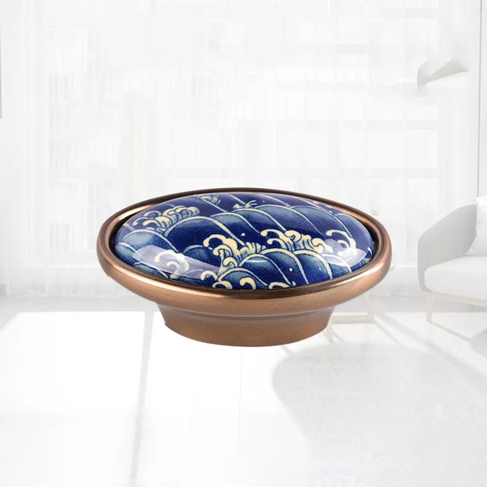 

2pcs High-end Luxury Handles Contemporary Sleek European Ceramic Knobs Ceramic Minimalist Design Cabinet Handles Drawers