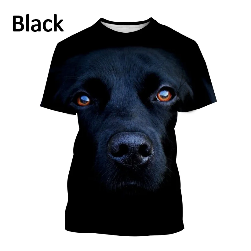 Men Women Fun Casual Short Sleeved New Fashion 3D Labrador Printed T-shirt Hot Sale Pet Dog Animal