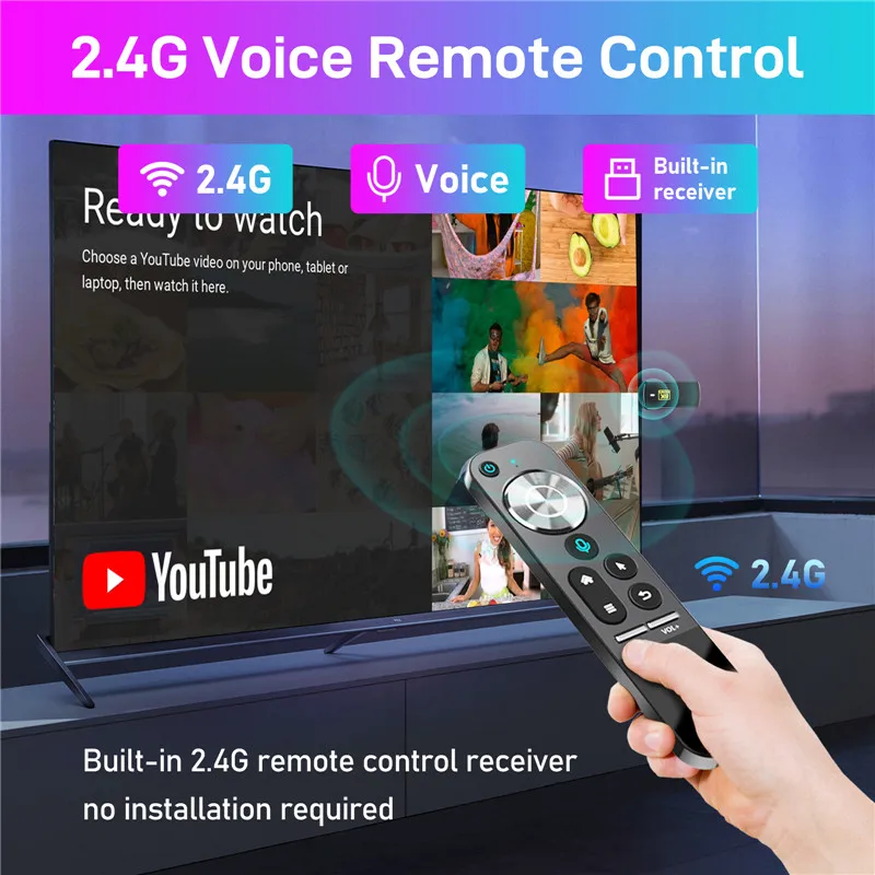 H96 Max M3 Smart TV Stick Android 13 RK3528 8K WIFI6 2.4G Voice Control BT Media Player MINI TV Dongle for IOS Android