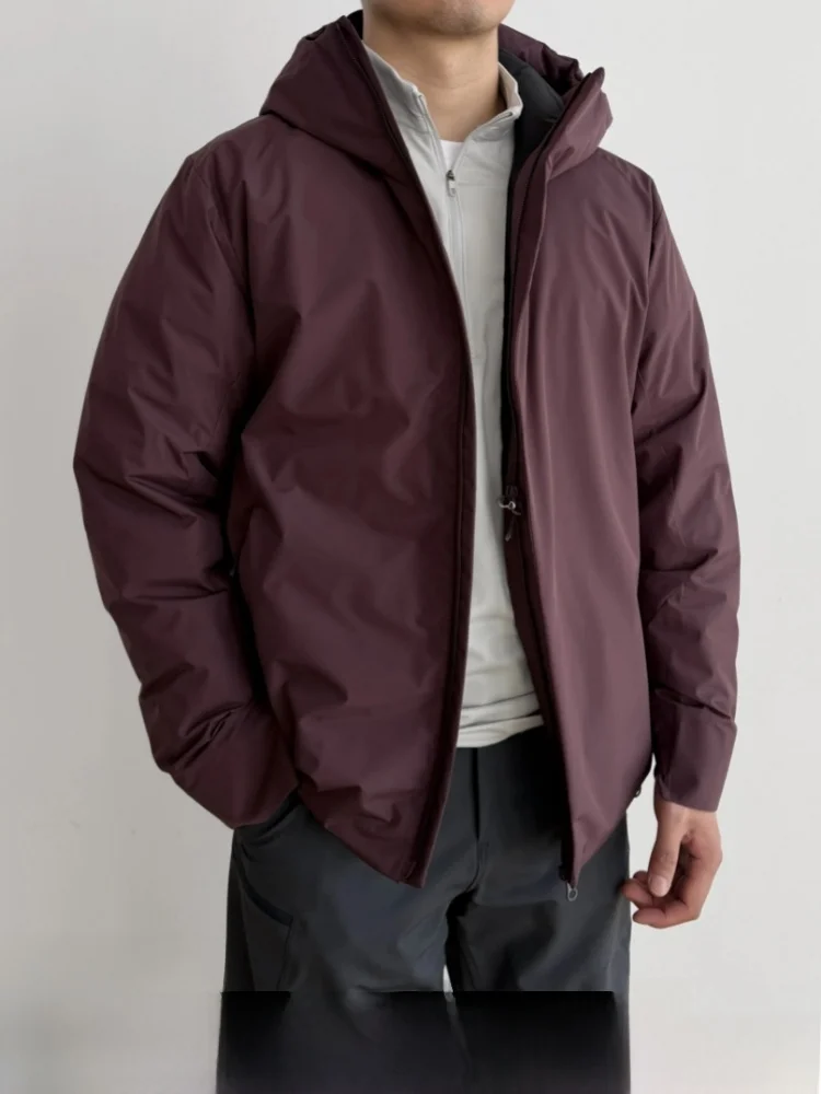 

Высококачественный мужской пуховик Jaet, ветрозащитный, водостойкий, с капюшоном, защищенный от футболки, из полиэфирного волокна, белый Du down