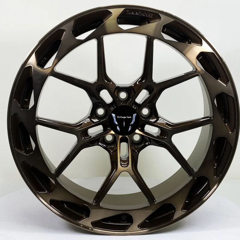 

Source Factory High Quality Customize Forged Aluminium Alloy Passenger Car Wheels Hubs Rims Sports Car Bronze Gold One Piece