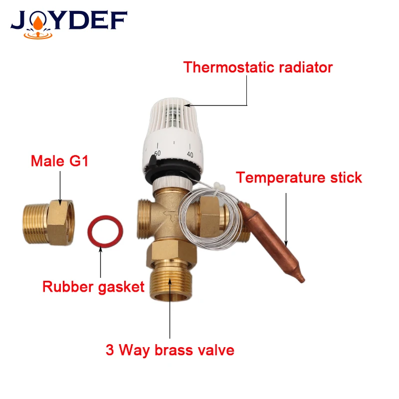 DN25 Energy saving 30-70 degree control Floor heating system thermostatic radiator valve M30*1.5 Remote controller 3 way valve