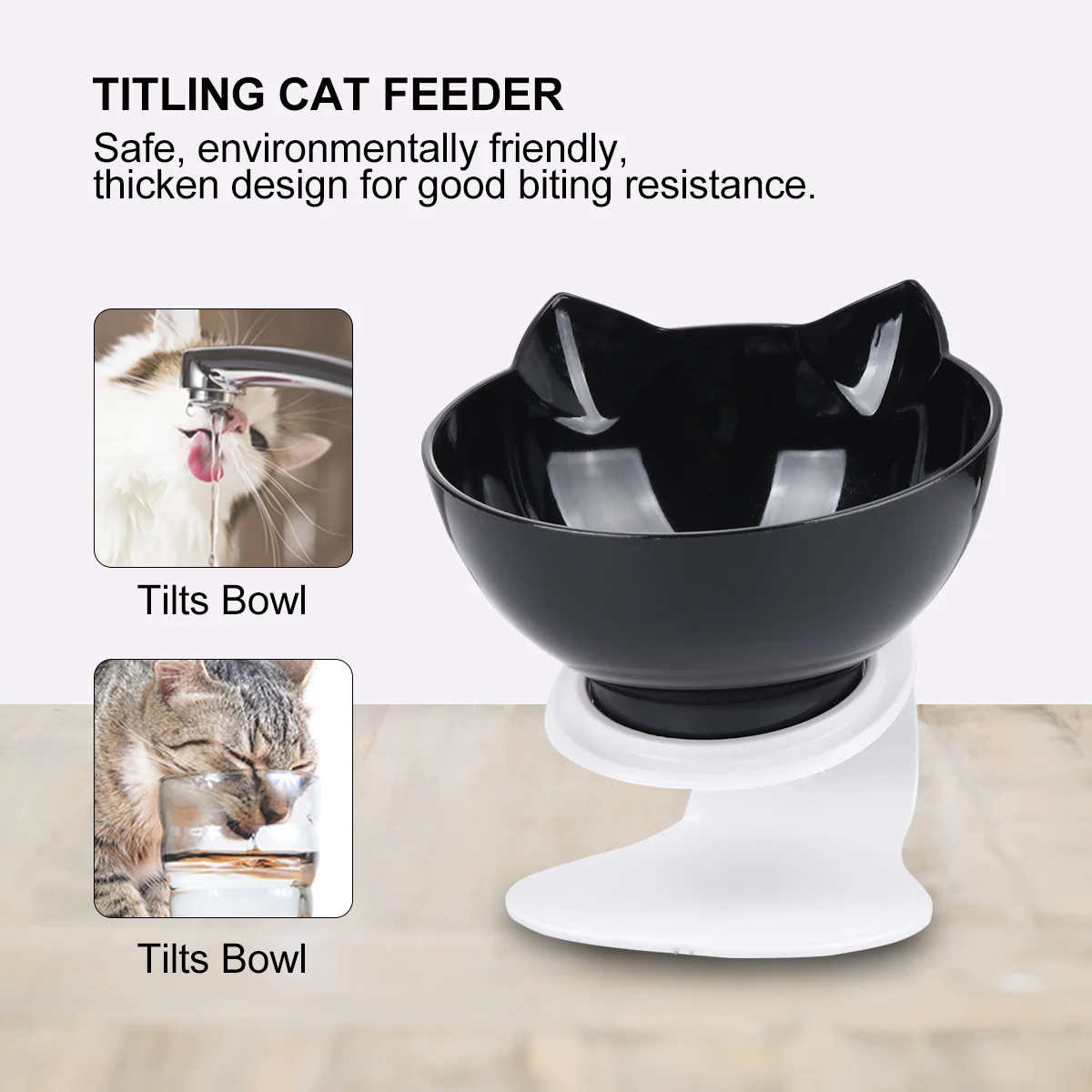 

Cat Bowl Thicken Non-Tipping Anti-Slip Pet Feeder Smooth Easy Clean Creative Tilting Food Water Bowl For Cats Dogs Pet Supplies