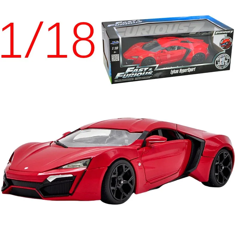 

FLAW Diecast 1/18 Scale JADA Lykan Sports Car Alloy Model Cars Play Vehicles Toys for Boys Gift Original Box