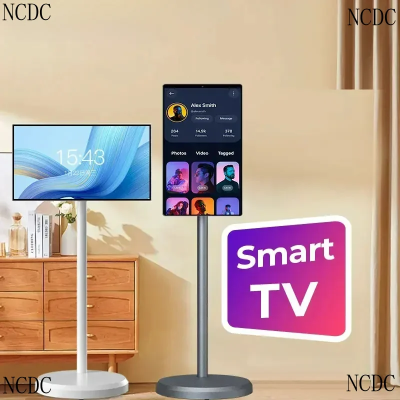 2024 New Rotating 21.5 27 32 Inch Unit Display IPS Mobile Android 12 Screen Tv