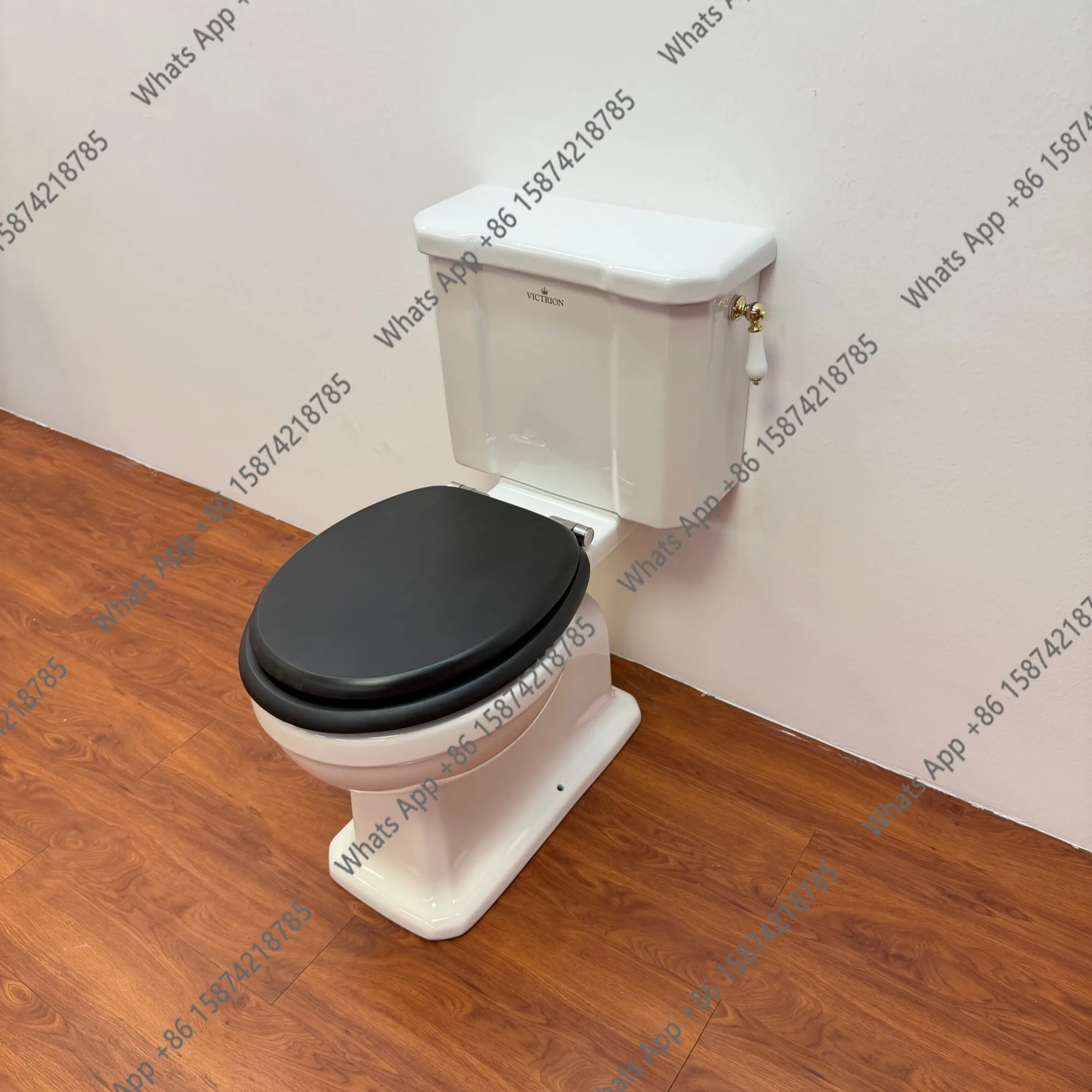 

Straight flush floor drain European retro toilet, large impulse household small apartment toilet designer model