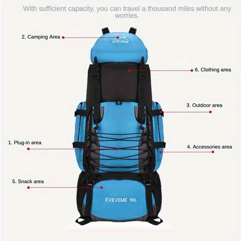 Travel backpack men\'s outdoor mountaineering bag 90L large capacity travel luggage bag hiking camping backpack