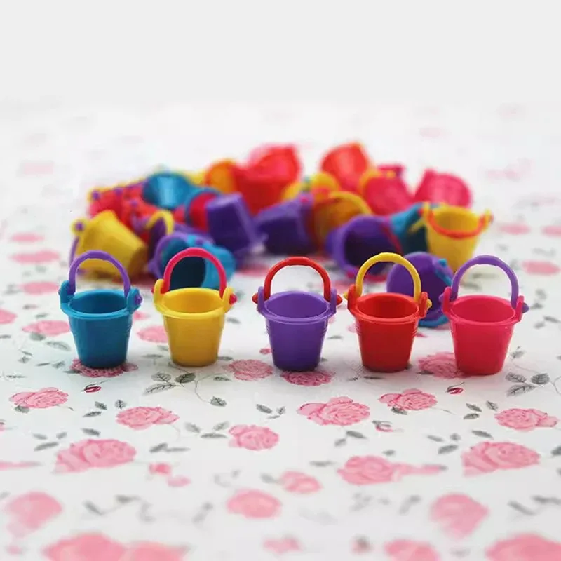 5pcs Plastic Dollhouse Miniature Bucket Watering Can Model P