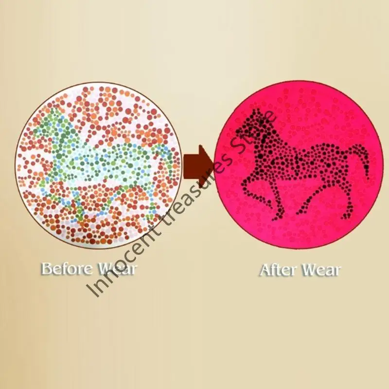 

3XUA мужчины Женщина Окрашивание Близкости Красный зеленый цвет слепота корректирующие очки 2-х вершины для покрытия для очков