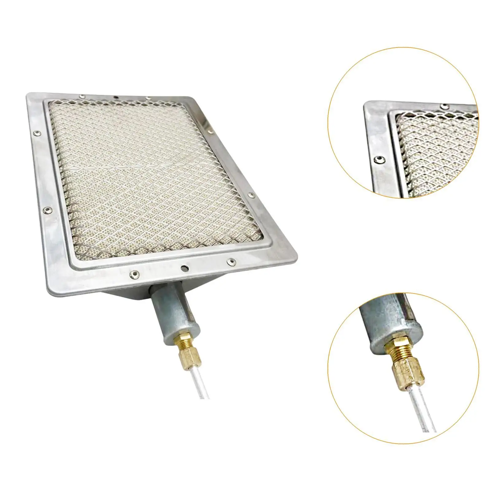 22*17cm Barbecue BBQ Infrared Ceramic Heater Burner Gas Grill Stove Stainless Galvanized Sheet Plate Heating Element with Nozzle - view 5