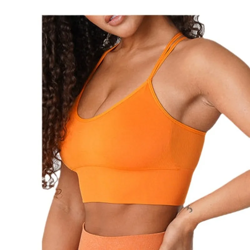 Woman Seamless Flourish Seamless Bra Spandex Top Fitness Elastic Breathable Breast Enhancement Leisure Sports Underwear