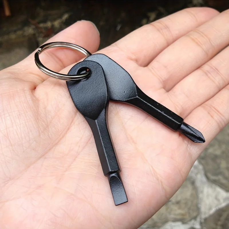 Multifunctional Mini Pocket Screwdriver,Phillips Flathead,Portable Keychain Repair Tool,Suitable for Camp Accessories,EDC Gear
