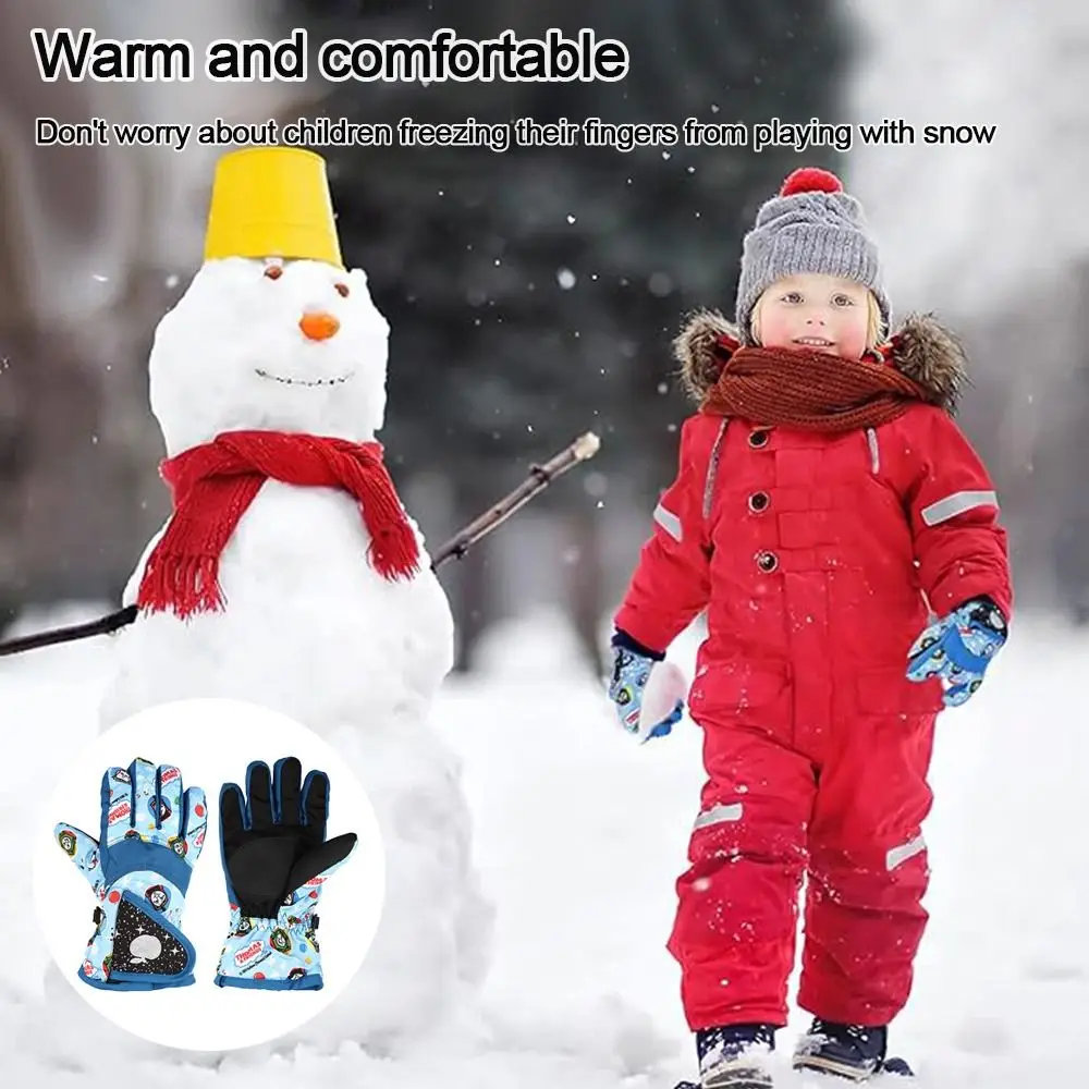 New Children Kids Winter Snow Warm Gloves Boy Girls Ski Snowboard Windproof Waterproof Thicken Keep Warm Winter Must