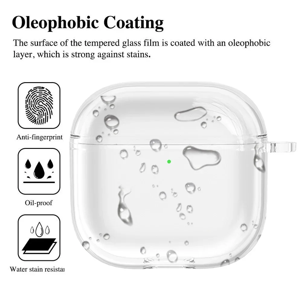 Transparent Case for Airpods 4 Cover Soft TPU Shockproof Protective Sleeve with Carabiner Clear Shell for Air Pods 4th Protector