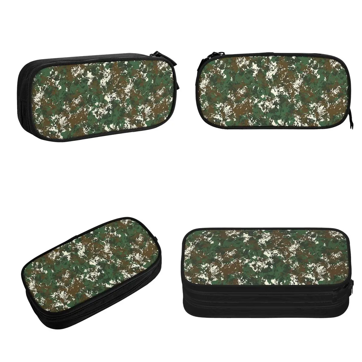 Flecktarn Camouflage Pencil Cases Large Storage Pen Bags Pen Box Pencil Pouch For Boys Girls Students Stationery School Office