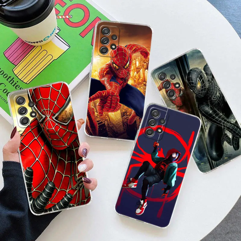 

Spider-Man Miles Morales Marvel Clear Case For Samsung Galaxy A57 A37 A56 A36 A55 A54 A35 A26 A07 A17 A16 A06 A36 A15 Soft Cover