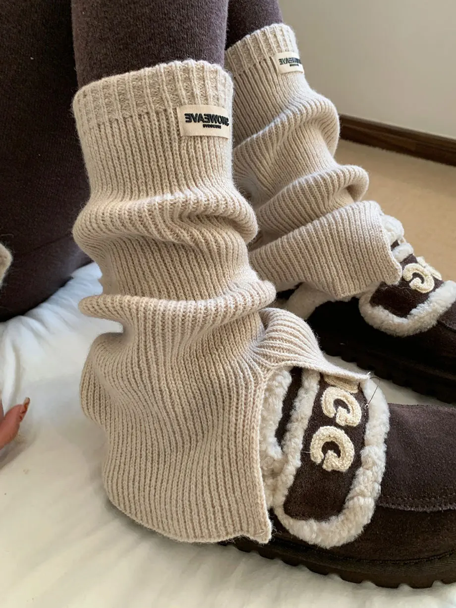 

Вязаные накладки на носки в стиле Lazy Style для осени и зимы, 30 штук, с расклешенным низом, повседневные короткие штаны из полиэфирного волокна