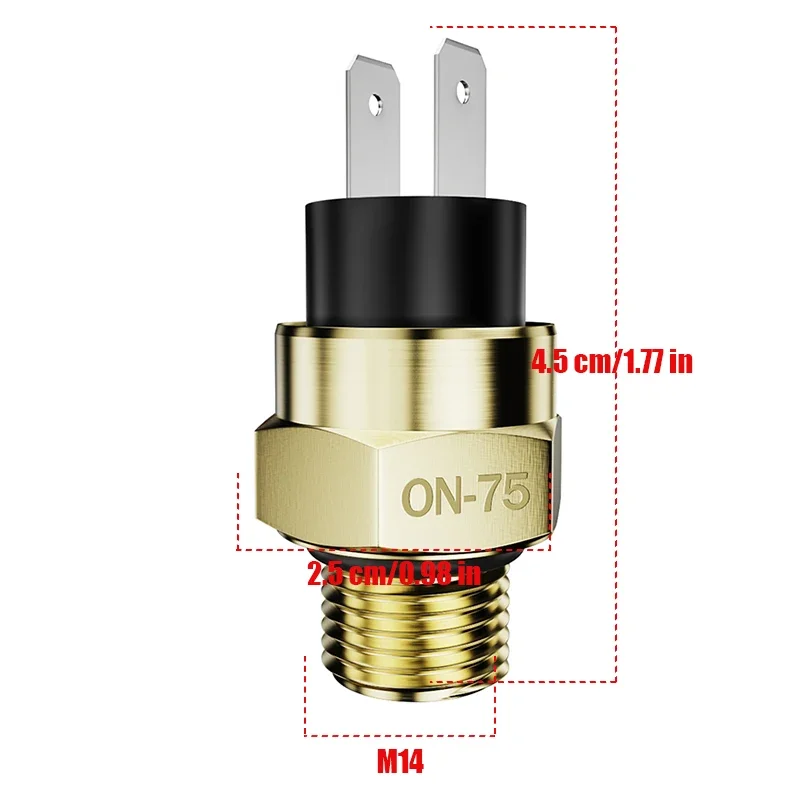 M14 65/75/80/85 ℃    مشعاع كهربي درجة حرارة المبرد ترموستات التبديل مستشعر الحرارة لملحقات الدراجات النارية رباعية ATV