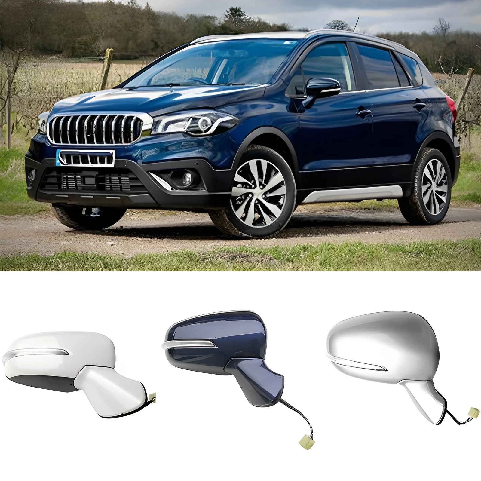 6/8PIN Auto Door Wing Side Rearview Mirror Assembly Exterior Mirrors For Suzuki S-Cross /SX4 S-Cross 2014 2015