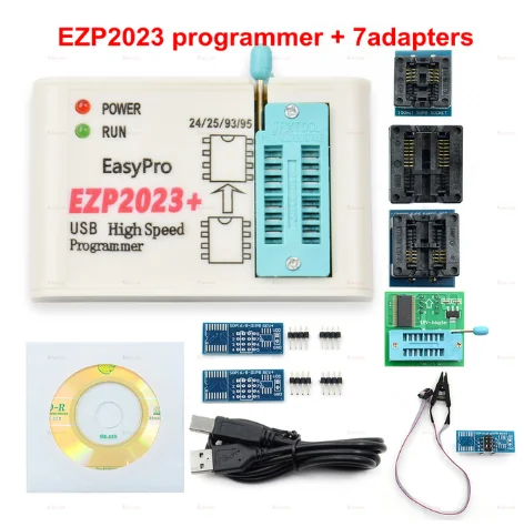 100% Original EZP2023 High-speed USB SPI Programmer EZP 2023 Support 24 25 93 95 EEPROM 25 Flash BIOS Chip Better Than EZP2019