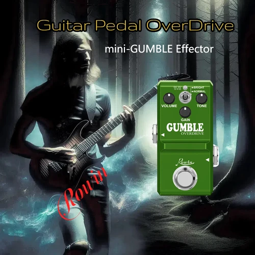 Pedal de guitarra eléctrica Rowin OverDrive, efectos de sobrecarga Gumble Dumble, suministro de pedales efectores Dumbler LN-315