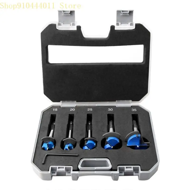 

28GF Professional Drill Bit Set 15mm To 35mm For Woodworking Precise Drilling With Durability Sharpness Tip Tool