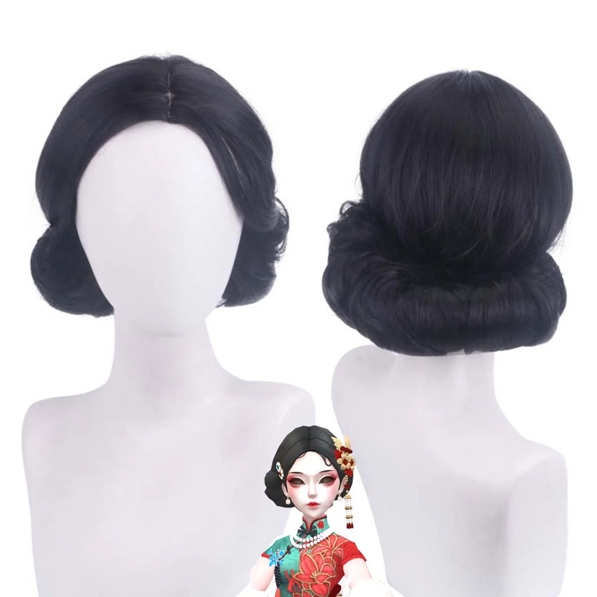 

Хэллоуин Костюм Вечеринка Игра Identity V Леди Тринадцать Косплей Парик Черных Волос