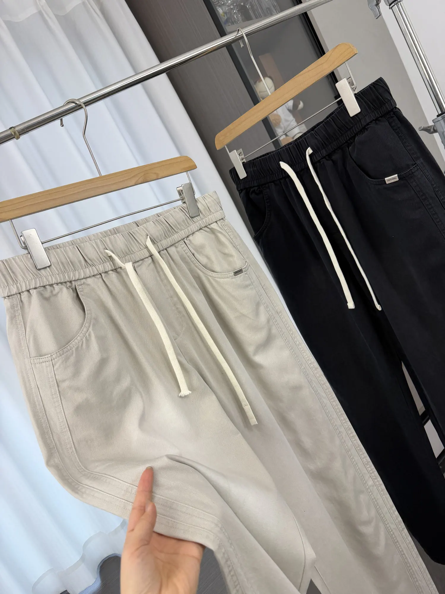 

Удобные мужские весенние джинсы с высокой талией и широкими штанинами, с эффектом потертости, для повседневной носки, универсальные, комфортные